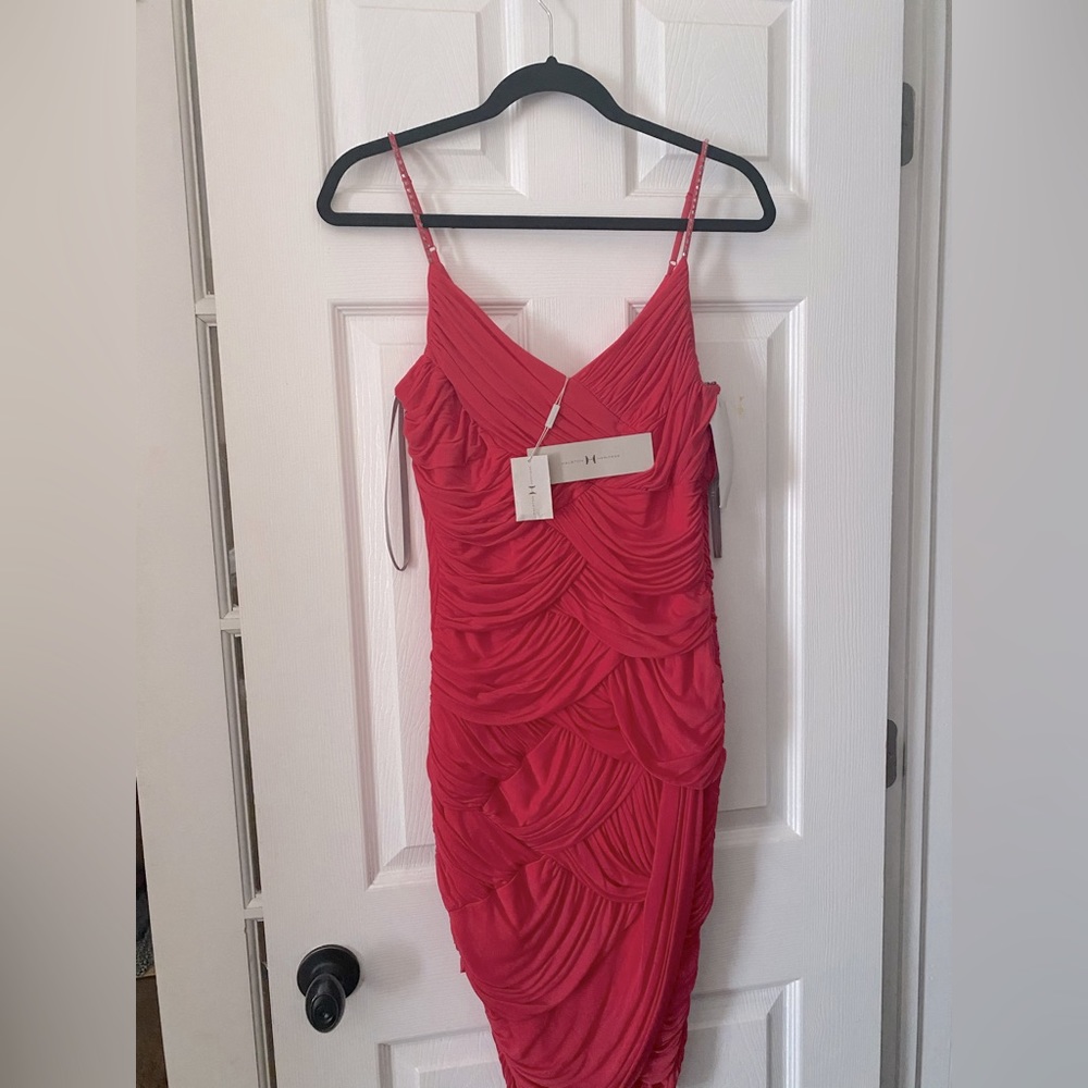 Beautiful ruched pink cocktail dress! NWT!